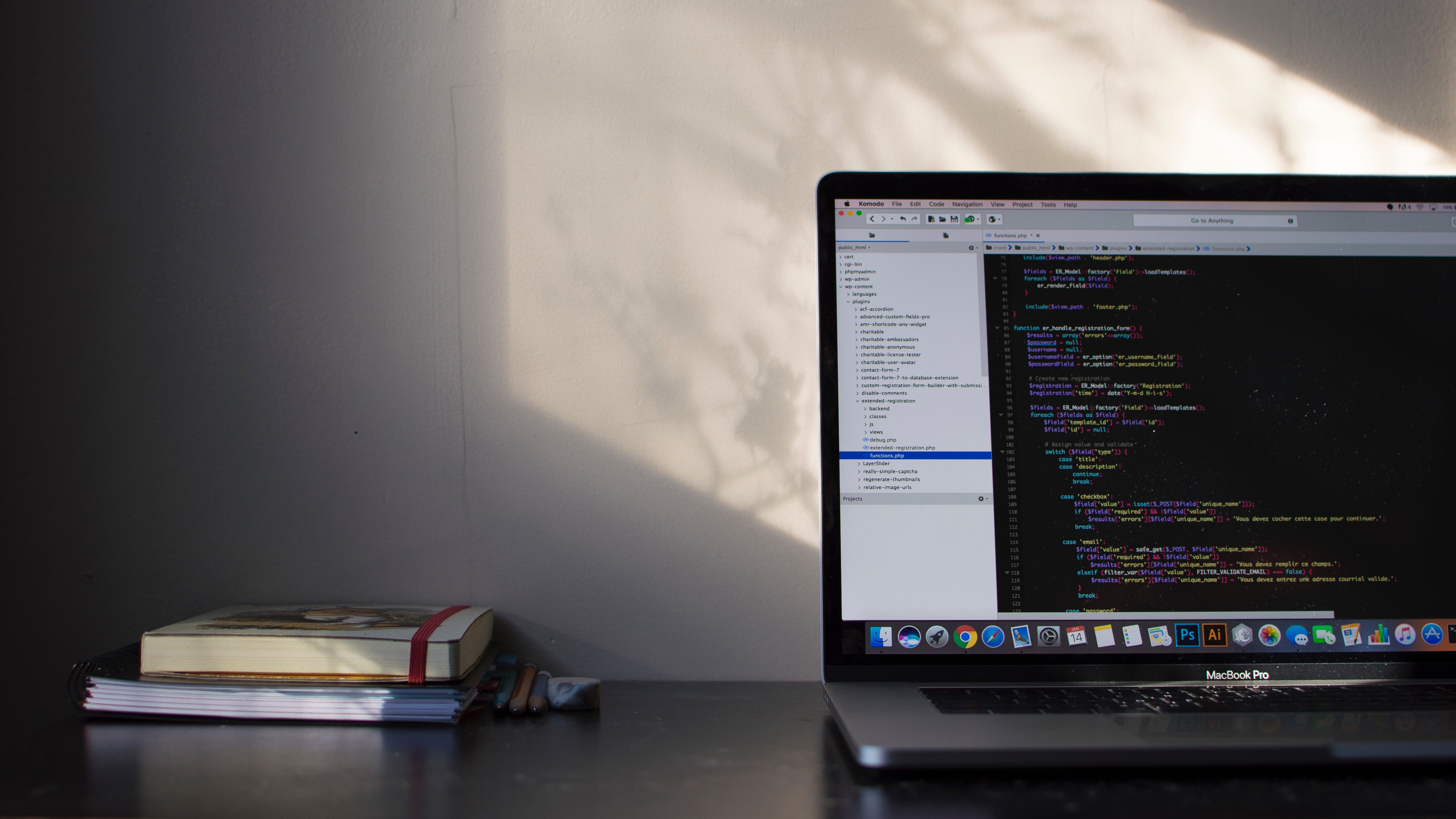 Photo of a work desk